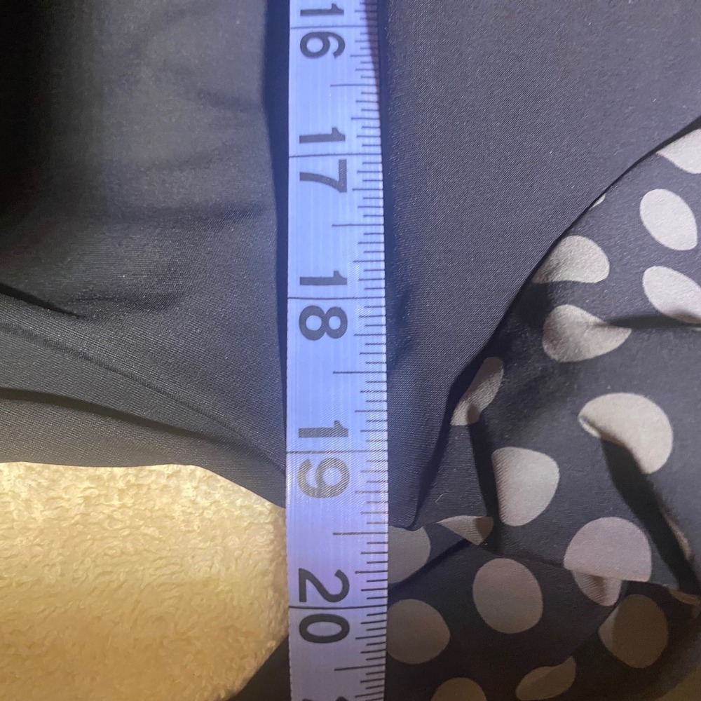 Porto SF Womens Black Gray Dot Lantern Bubble Dress Long Sleeve Pockets Size 1 - Picture 7 of 9
